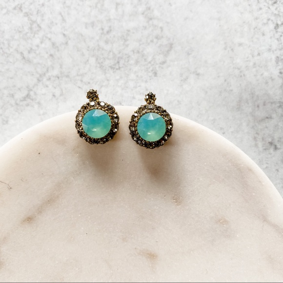 Anthropologie Jewelry - Anthropologie • Persephone Encrusted Crystal Studs